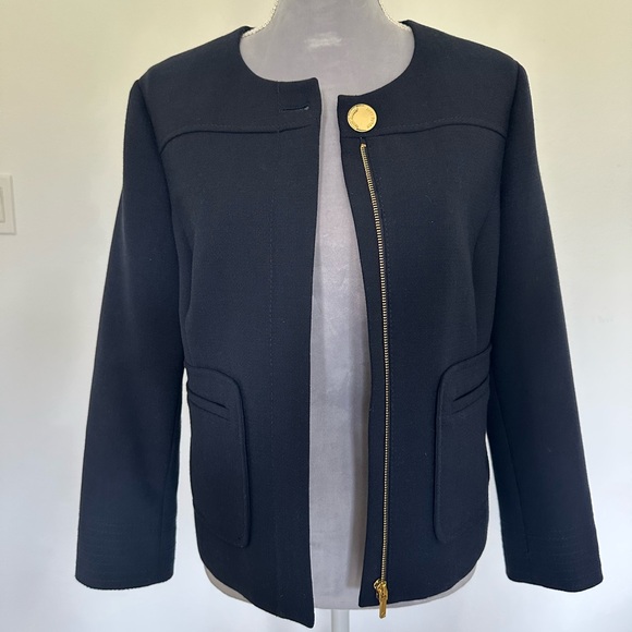 TORY BURCH Harriet Navy Jacket - Picture 3 of 13